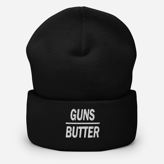 Guns Over Butter Cuffed Beanie