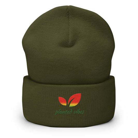 Planted Vibes Cuffed Beanie