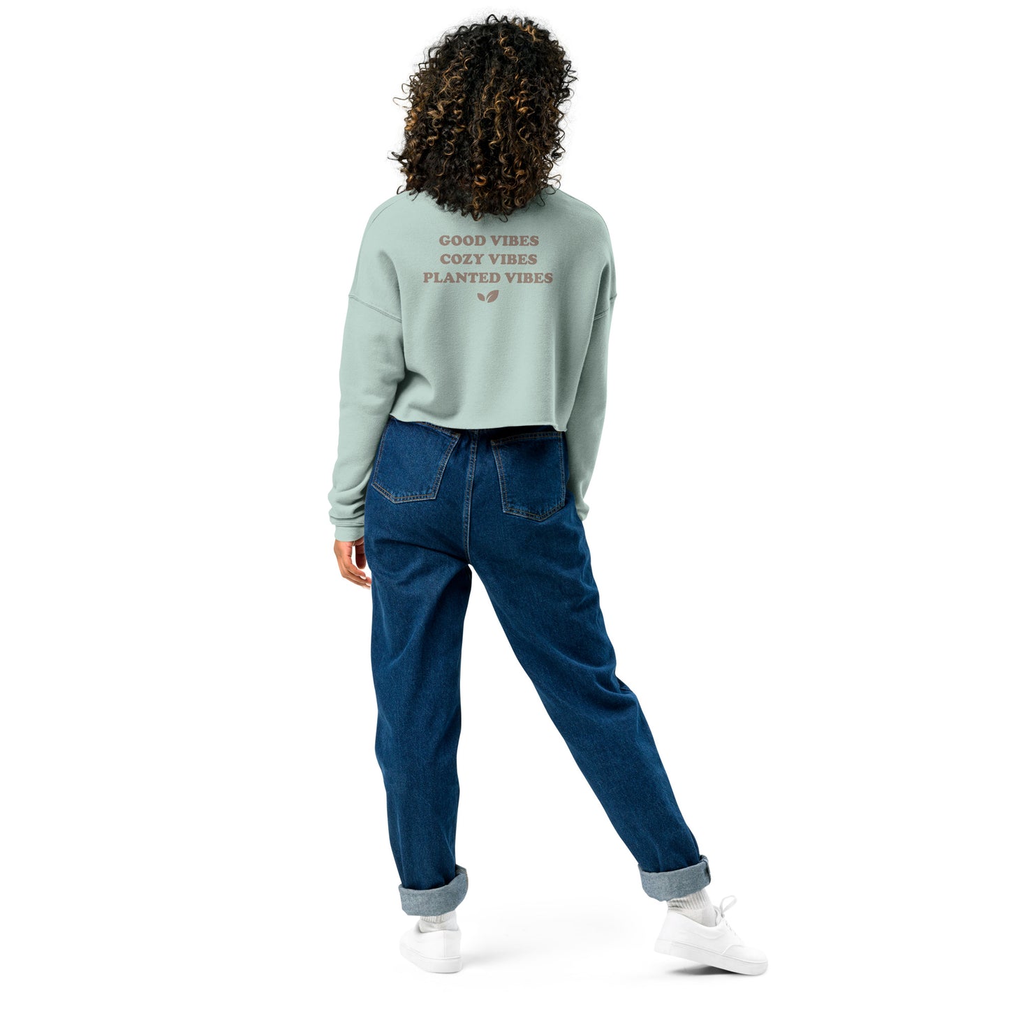 "Good Vibes" Women's Cropped Sweatshirt