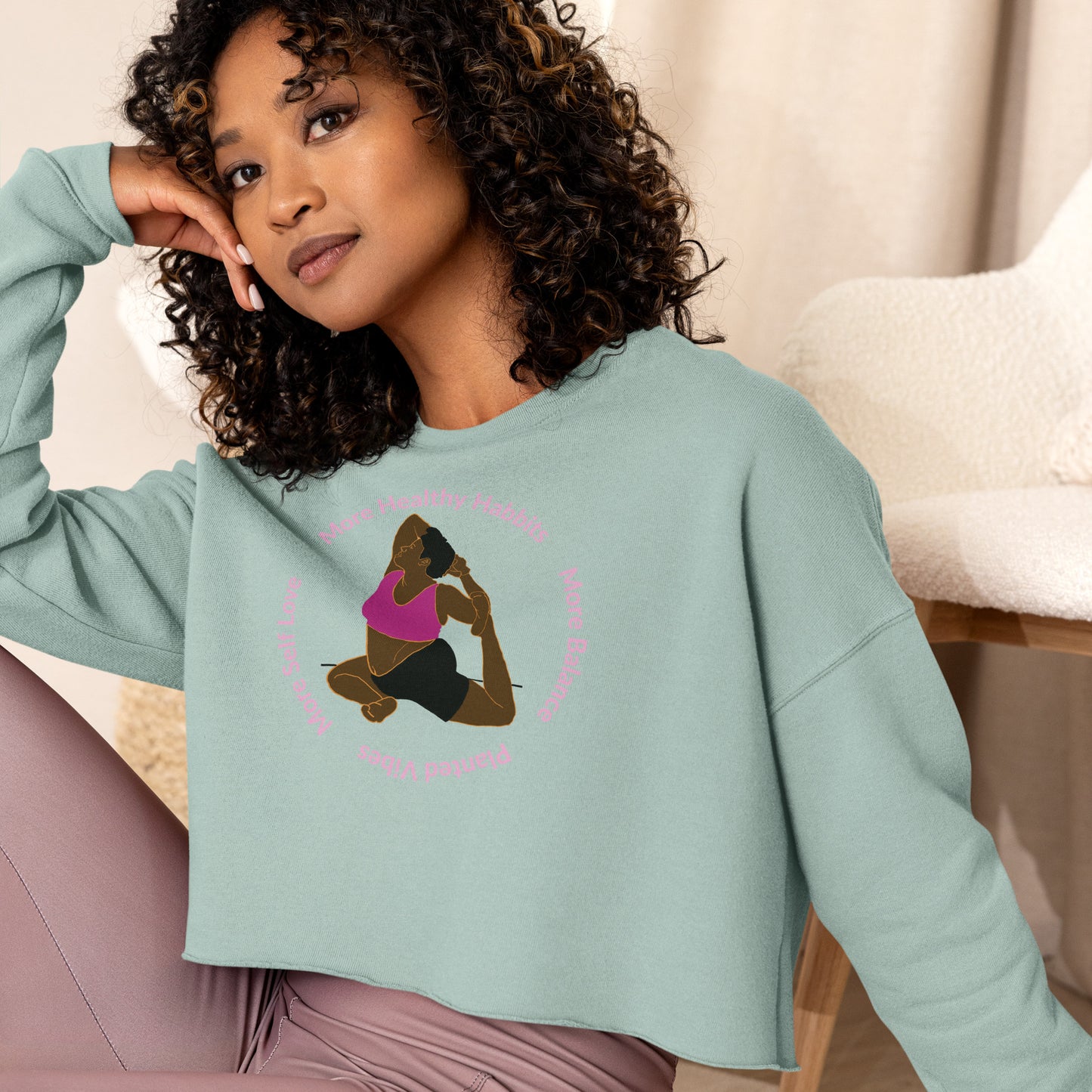 "More..." Women's Premium Cropped Sweatshirt